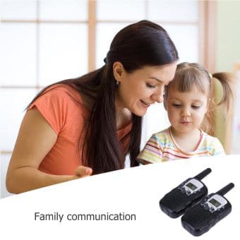 Højfrekvent trådløs walkie-talkie til mini-børn (sort), 2 stk.