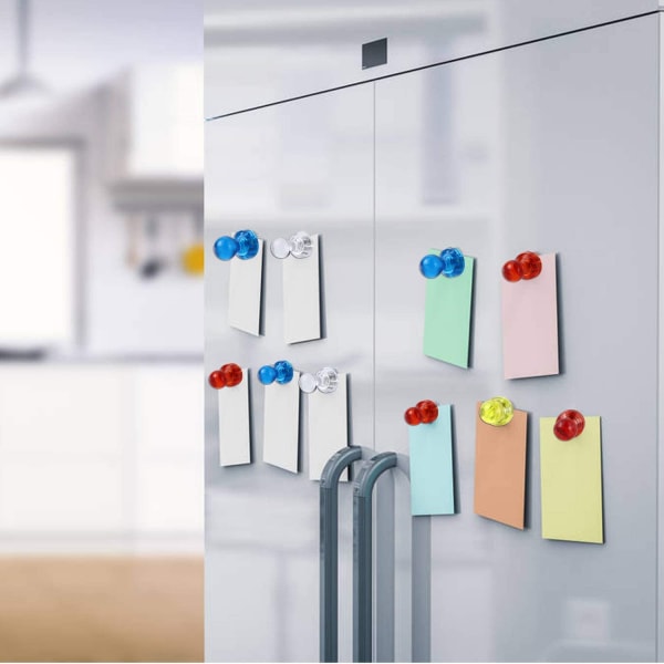 40-Pack Push Pin-magneter til whiteboards og kontorbrug, 1,1 cm, rød