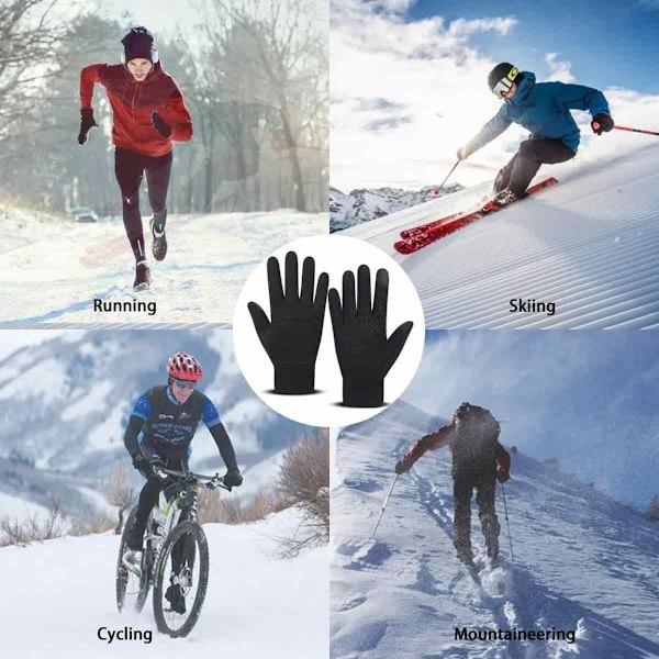 Handskar för män Kallt väder Vattentäta Mode Herrkörning Håll Varma Pekfinger Vindtäta Vinter Sport Skärmhandskar Vinterhandskar Män Vattentäta