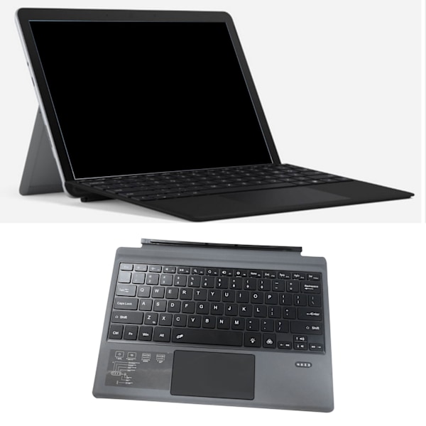 Trådlöst tangentbord för Surface Pro-serien, magnetisk fastsättning, inbyggt uppladdningsbart batteri, precisionspekplatta, för enkel skrivning och kontroll