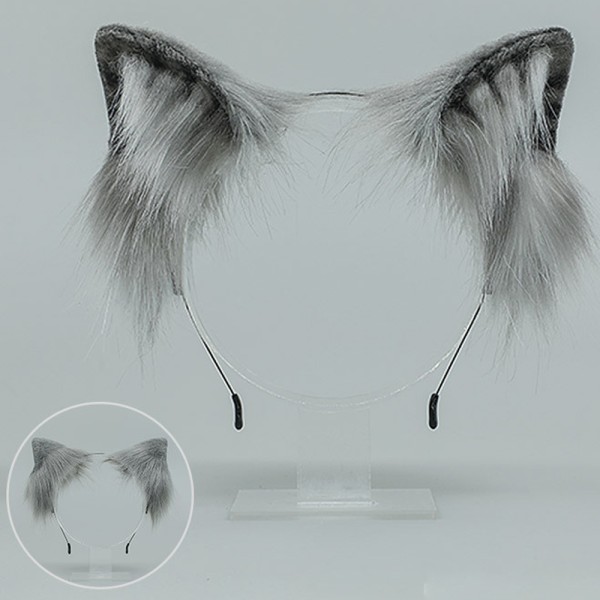 Håndlavet Ingefær Kat Wolf Ræveører Animal Cute Head Accessories