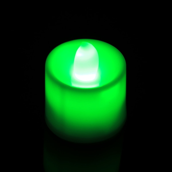 24PCS Flameless Battery Operated LED Light Candle Christmas Birthday Wedding Party Green