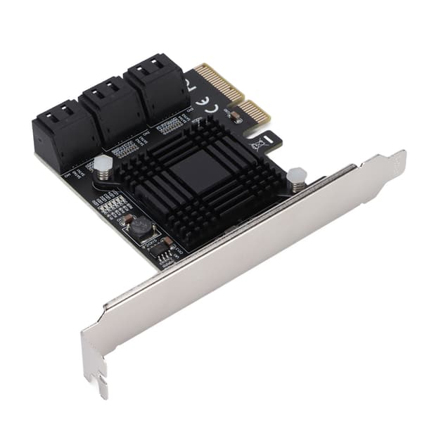 PCIe SATA Controller Card, Understøtter flere HDD SSD'er med ASM Chip High-Speed Expansion Module til Desktops og Workstations, Kompatibel med SATA III