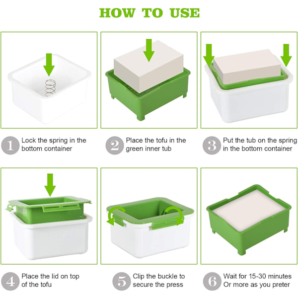 Original Tofu Press for Transforming Your Tofu,Green
