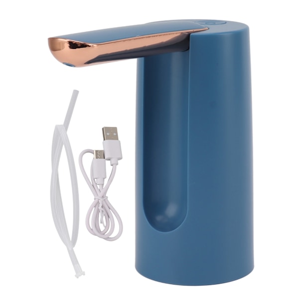 Vattenflaskdispenser 800mAh USB-laddning Justerbar hastighet Autoavkännande vattenflaskpump för universell hinkflaskvatten blå