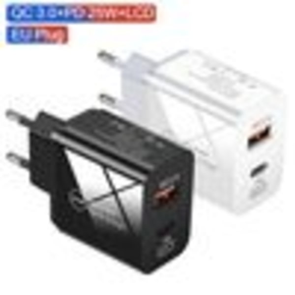 Universell Snabbladdningskub, 25W Höghastighets Power Delivery & Quick Charge-stöd för Hemmakontor Resor, Smart Chip-skydd, Kompakt Design,