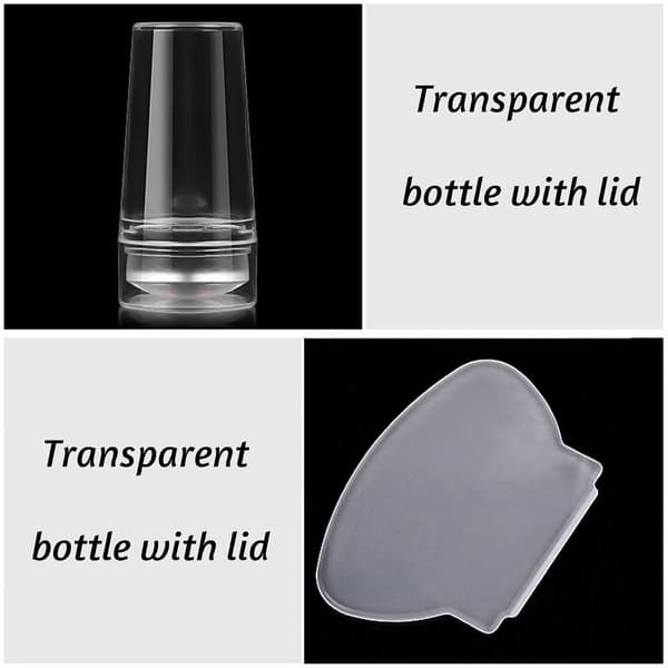 Klar spatelstämpel för nagelkonst, geléstämpel med spatel, c