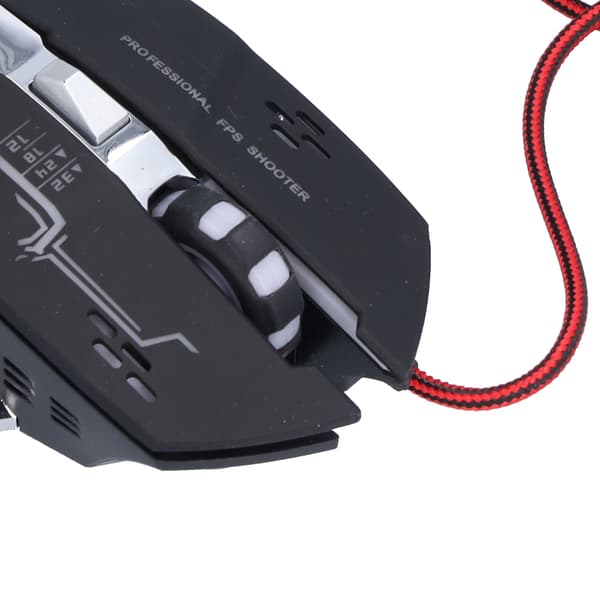Professionel Gaming Mus, Ergonomisk Design med Justerbar DPI, Optisk Sensor for Høj Præcision, Programmerbare Knapper, Holdbar