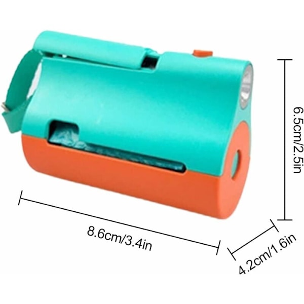 Hundbajspåse Dispenser, Inbyggd LED-lampa med Robust Portabel Design, för Hundägare i Farten