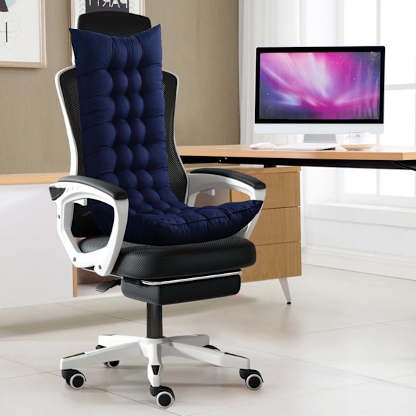 Schäslong Dyna Vattentät Inomhus Utomhus Memory Foam Lounge Sittdyna med Band, Mjuka Förtjockade Schäslong Dynor för Utomhusbruk