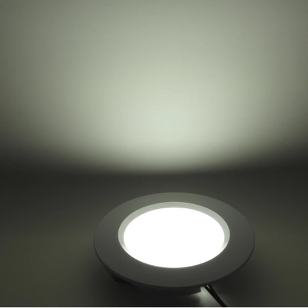 Mini LED Inbyggd Spotlight Borrning 55mm Diameter 68mm Kompakt 3W DC12V Vattentät IP54 Badrum, Kök, Möbel (Aluminium, Naturvit