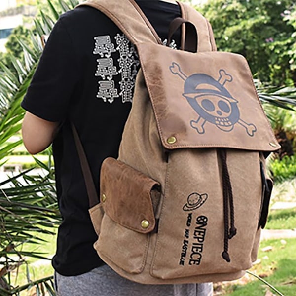 Cosplay Ryggsäck Luffy Stråhatt Piratryggsäck - 15L