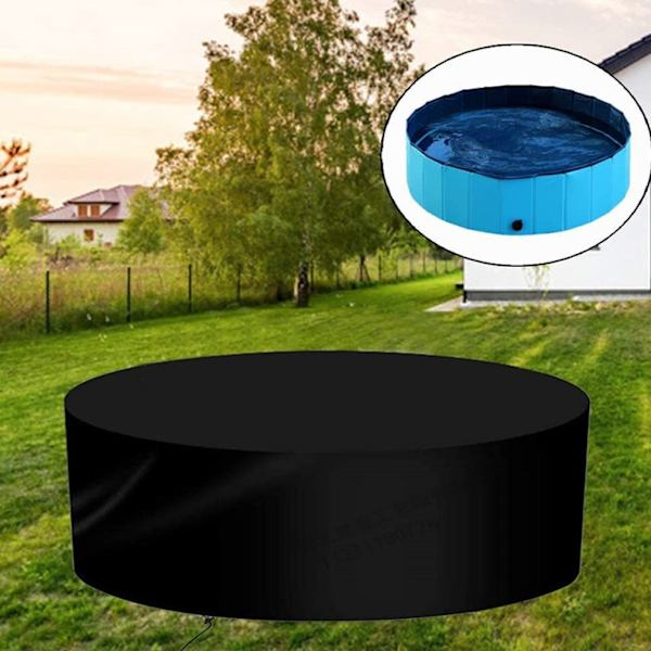 160*30cm Runt Poolskydd, Barnpoolskydd