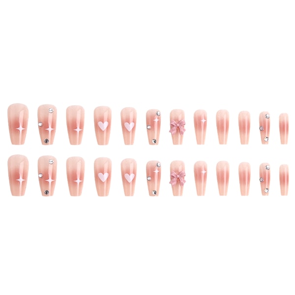 Kvinnors falska nagellim akryl falska nagelset återanvändbart set set