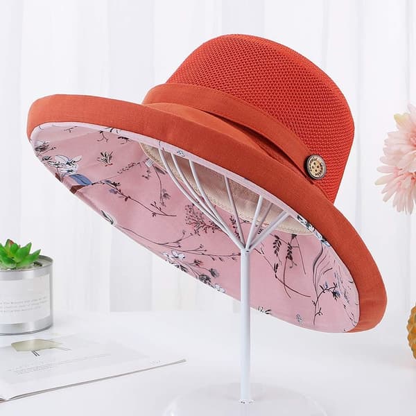 Solhatter i netting for kvinner - UPF UV-beskyttelse - Sammenleggbar - Bred brem