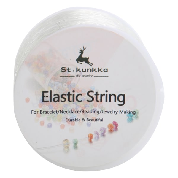 Elastisk tråd för smyckestillverkning, högkvalitativt elastiskt material lämpligt för flera lager, bred användning inom hantverk, lätt att knyta, hållbar och
