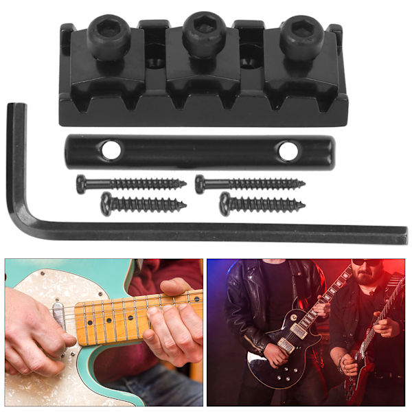 Låsmutter för elgitarr, gitarrtremolobrygga låssystem med stränglåsdesign, dubbellåsande tremolosystem kompatibelt med Floyd Rose
