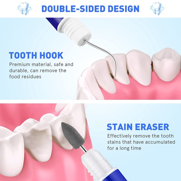 Tandværktøj til fjernelse af plak og tandsten, 2 stk