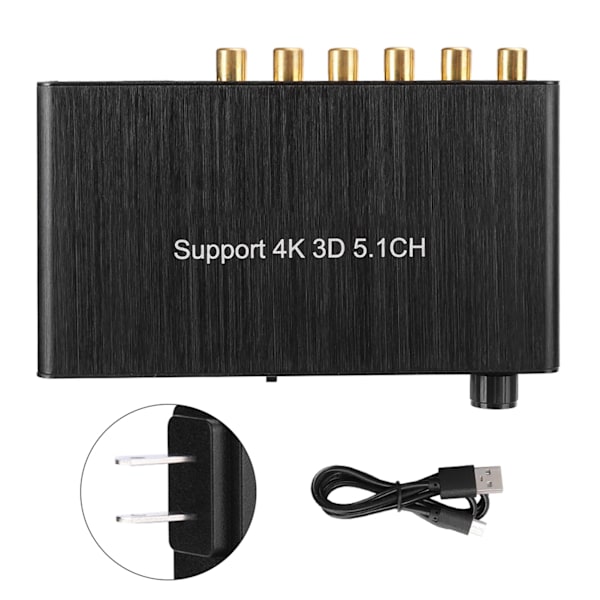 Audio Extractor Decoder Konverter, Dolby AC-3/DTS Support for Rich Sound, EDID Switch for Seamless Device Compatibility, Professional