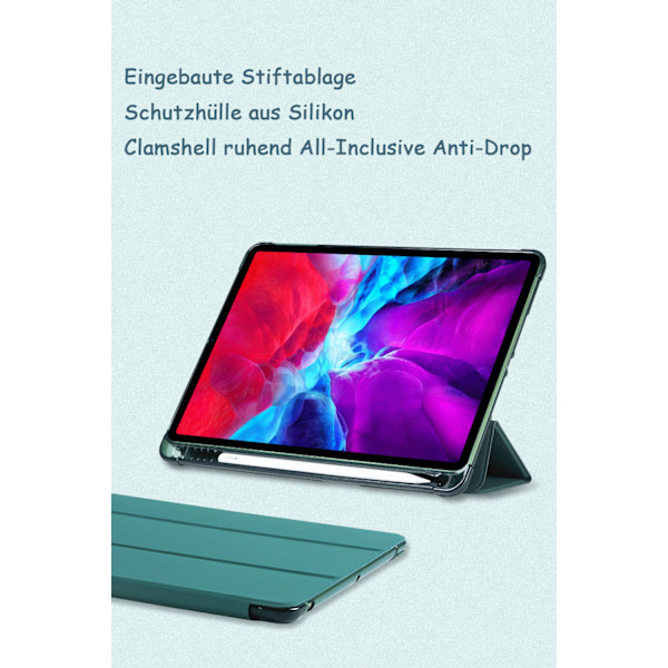 Skyddsfodral för iPad 10,2 tum, Stödjer Pencil Pro med Auto Sleep/Wake-funktion och Dubbla Ställpositioner för 9:e/8:e/7:e Generationens Modeller
