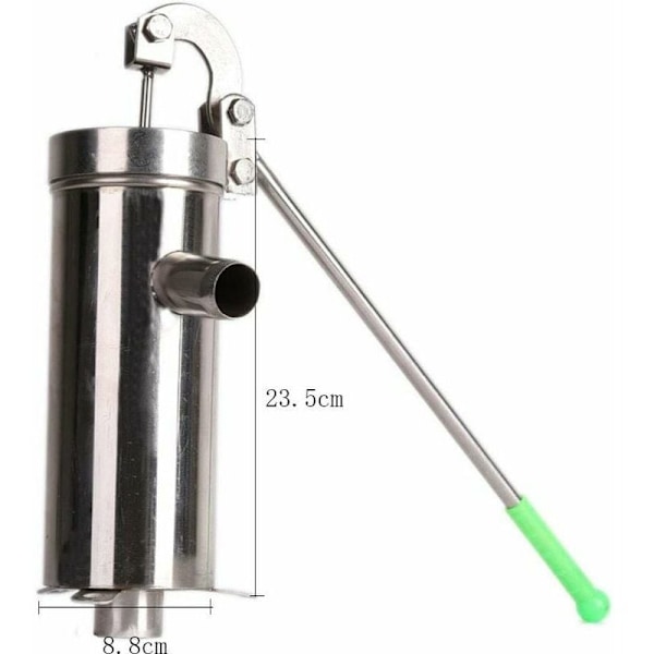 Manuell brunnspump, vattenpump i rostfritt stål, effektiv handpump för djup brunn för hem och trädgård, designad för enkel installation och