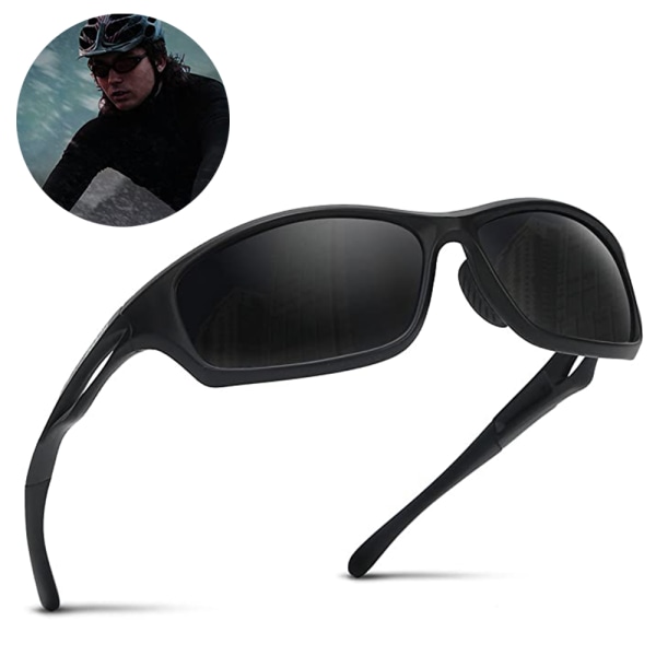 Polariseret sportssolbrillestel UV-beskyttelse, grå