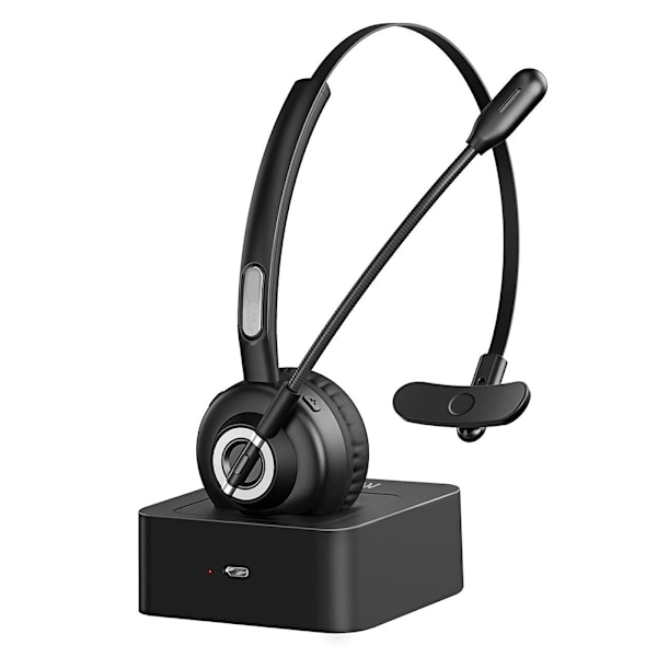 Trådlöst headset, professionellt ljud var som helst, AI-driven ENC-brusreducering Bluetooth-headset med mikrofon för sömlös anslutning,