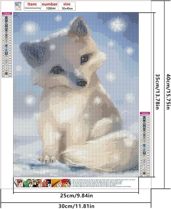 30 x 40 cm DIY 5D Timanttimaalaus Kettu B