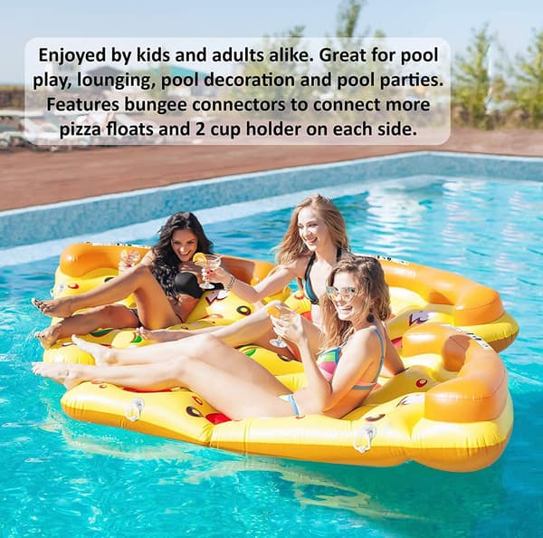 TEARS Jätte Uppblåsbar Pool Float (F-Pizza)