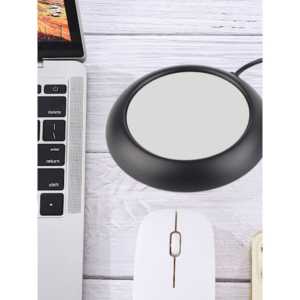 Valnötsmaterial Trä Metallmaterial Jämn Uppvärmning, Kompakt Storlek för Hemmakontor, 5V USB-driven Elektrisk Dryckesvärmare, Lättviktig och