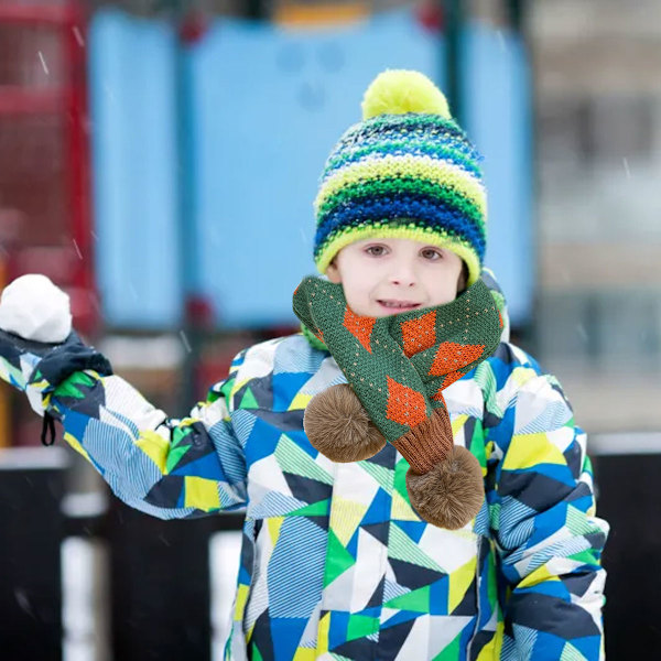 Varm skjerf, for barn vinter rundskjerf, for 2-6 år gamle