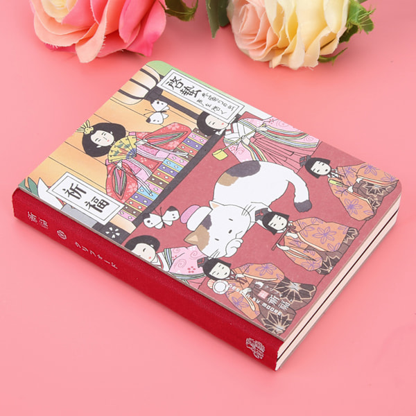 Japanska tecknade tryck, mångsidig anteckningsbok, konstnärsdesignad klassisk design för att fängsla din fantasi (L)