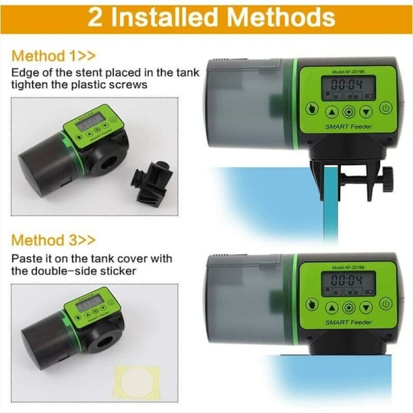 Smart Automatisk Fiskmatare: Anpassat Matningsschema, Uppgraderad USB-laddning, Fuktsäker Design, Enkel Installation, Mångsidiga Matningsalternativ,