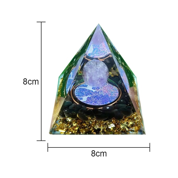 Inspirerende til Anti-stress Crystal Gemstone Pyramid