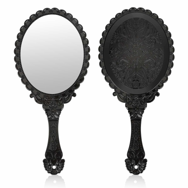 Vintage håndholdt spejl, søde håndholdte spejle sort