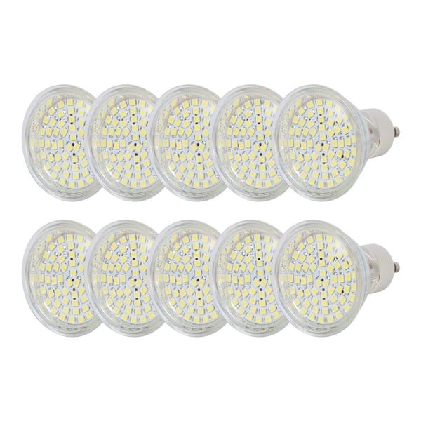 GU10 3W 220-240V SMD2835 LED-spotlightlampa med 60 pärlor (10 st kallvit)