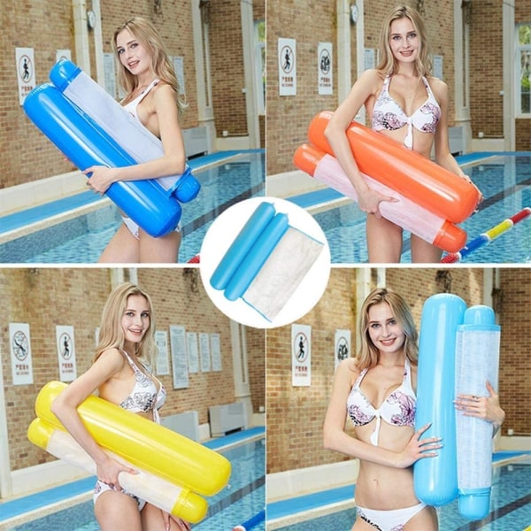 Uppblåsbar badsäng, vattenhängmatta 4-i-1 solstol Pool