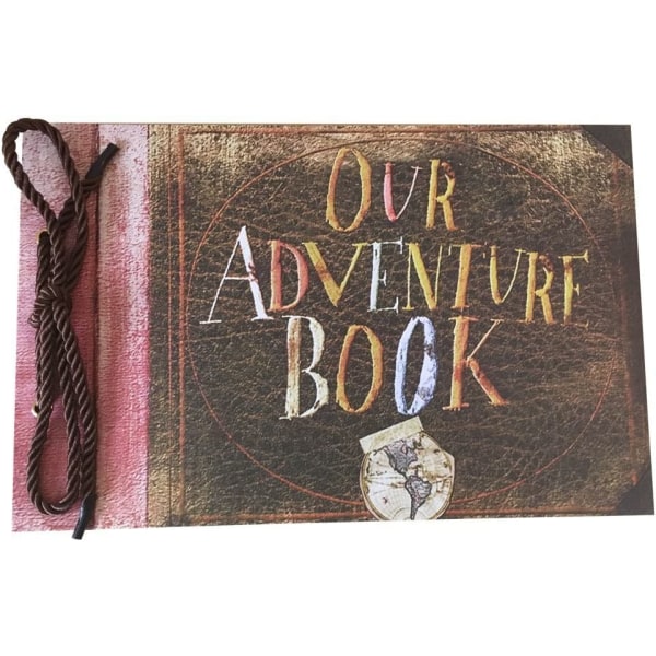 Vår äventyrsbok, klippbok med tema, ljusbruna sidor