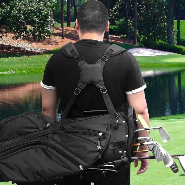 Golf Bag Strap Ersättning Komfort Dubbel Axel Justerbar Rem