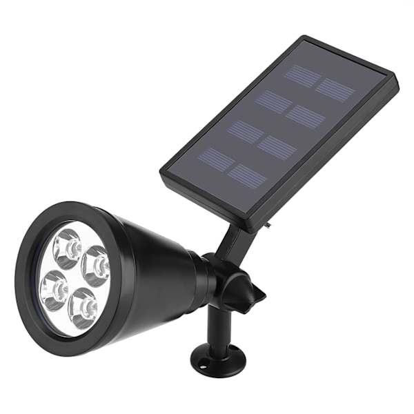 Outdoor Solar Powered Lawn Light 4LED Garden Yard Pathway Spotlight Lamp (Warm White, 0.5W)