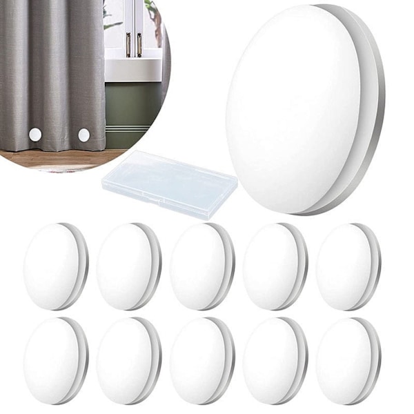 Gardinvikter, Plastöverdragna Kraftiga Magneter för Duschdraperier, Inget Behov av Sömnad, Förhindrar Att De Blåser Runt, Fungerar för Draperier, Bordsdukar, Flaggor, Utomhusbruk