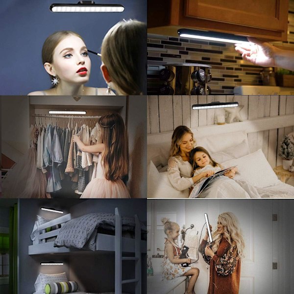 Elegant Magnetisk Vägglampa för Garderob & Garage, Touch Sensor Dimbar Trådlös LED Läslampa med 120° Rotationsförmåga för Sovrum,
