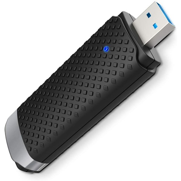 Dual-band Trådlös Adapter, USB 3.0 WiFi Adapter AC1300Mbps, Upplev Blixtsnabba Internethastigheter för Din Stationära Dator och Laptop
