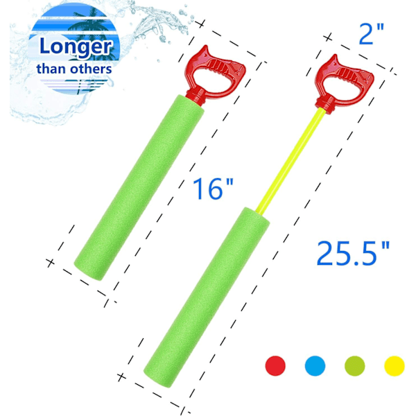 Sommar Simning Strand, Ergonomiska Skumpistoler, Högkvalitativa Material (4-pack)