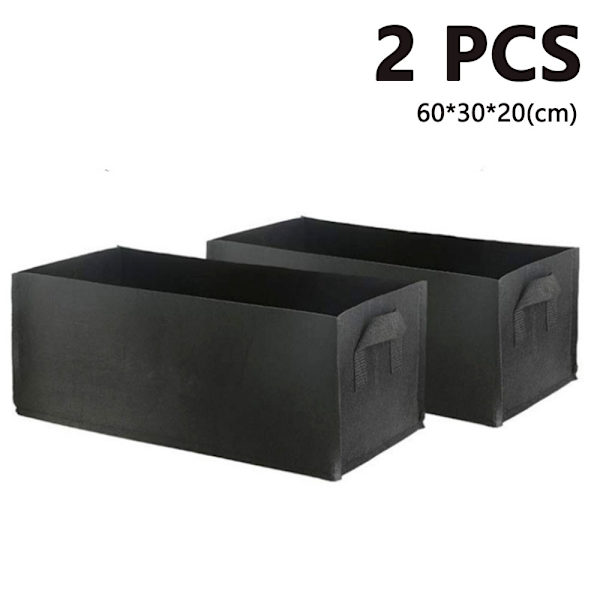 2 st plantväxtpåse i non-woven, svart