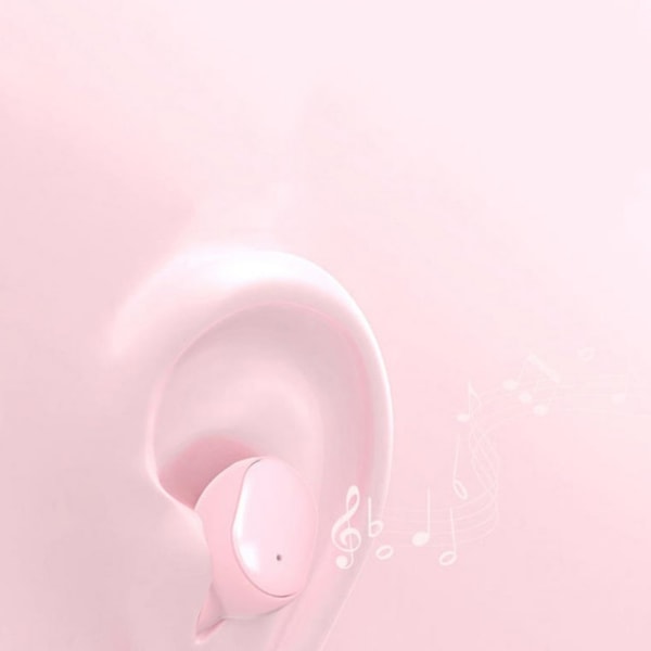 Hörlurar för små öron, ultralätta 3G rosa trådlösa Bluetooth-hörlurar med Hi-Fi stereoljud
