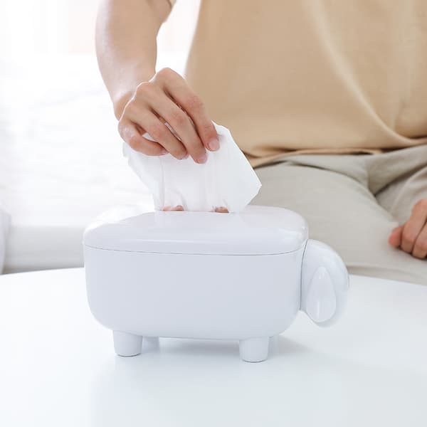 1 st Söt Får Tissue Box Förvaringslåda (Vit)