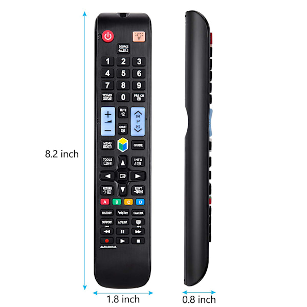 Samsung Smart TV Universell Fjärrkontroll, Robust Konstruktion i ABS-material för LCD LED TV, Långt Sändningsavstånd, Ingen Programmering Krävs, Snabb