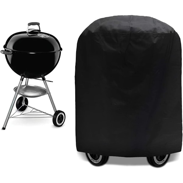 Runt Grillskydd, Hydrofobiskt Material För Året-Runt-Skydd, Dubbelhandtagsdesign För Enkel Hantering, Inkluderar Vikbar Väska, Vindtätt