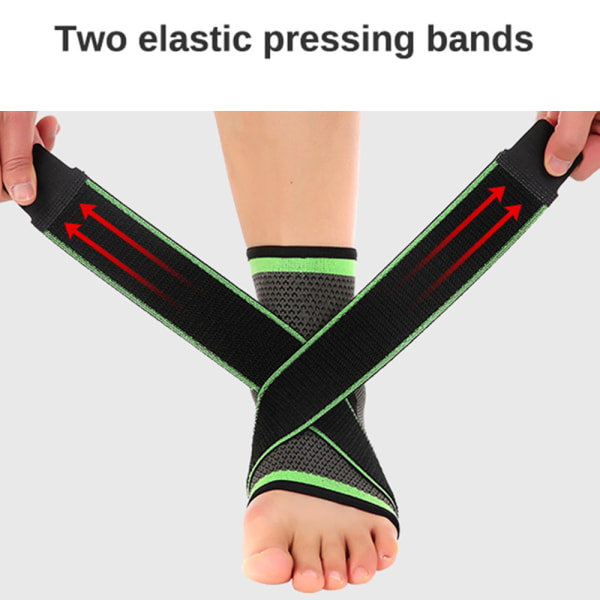 Sportsankelstøtte, justerbar ankelstøtte, grønn, XL